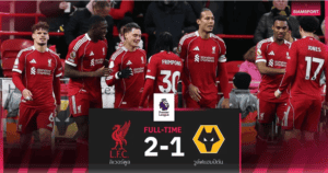 ลิเวอร์พูลเฉือนวูล์ฟส์ 2-1 แต้มไม่หล่นช่วงเทศกาล