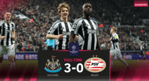 นิวคาสเซิลโหด! อัด PSV 3-0 แต่ลุ้นหนัก บรูโน่เจ็บข้อเท้า
