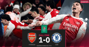 อาร์เซนอลเข้าชิงคาราบาวคัพ! ฮาแวร์ตซ์ยิงทดเจ็บดับเชลซี 1-0